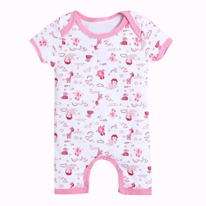 Barboteuse d'été Bébé Coton Vente en gros vrac Vêtements pour bébés Eco Friendly Fabricant OEM Fournisseur - Product Image 2