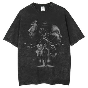 Dtg เสื้อยืดลายกรดสำหรับผู้ชายเสื้อยืดลาย280จีเอสเอ็มทรงสลิมฟิตเสื้อยืดกราฟิกสำหรับล้างแบบวินเทจโลโก้ตามสั่ง - Product Image 1