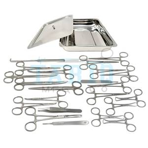 Recién llegado, paquete completo de esterilización felina canina veterinaria, Kit de instrumentos quirúrgicos de acero inoxidable - Product Image 2