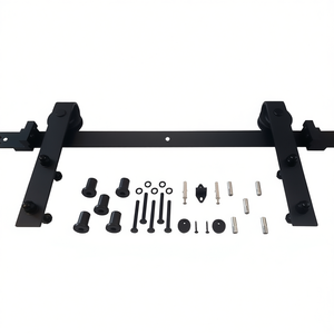 INTERSTEEL Juego Completo 450101, Sistema de Puertas Corredizas de Madera Negra de 100 kg y 2000 mm, Rieles para Cortinas de Pared de 38-40 mm, Accesorios - Product Image 3