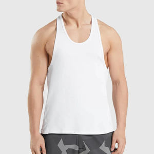 คอลเลกชันใหม่ยิมฟิตเนสผู้ชายเสื้อกล้ามที่กําหนดเองUSAขนาดยืดผู้ชายTanktops Singletsผู้ชายTanktops Ribbedโลโก้ที่กําหนดเอง - Product Image 6