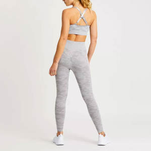 Ensemble de yoga 2 pièces sur mesure pour femme, hauts courts, décontracté, écologique, séchage rapide, respirant, vente directe usine, faible MOQ - Product Image 2