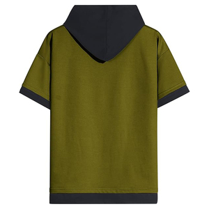 Sudaderas con capucha de manga corta, ligeras, transpirables, de manga corta, con capucha teñida de color, sudaderas con capucha informales de manga corta para hombres - Product Image 6