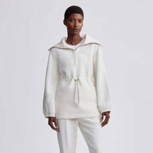 Chaqueta Sherpa de media cremallera para mujer con cuello alto, forro polar suave y cálido para ropa informal de invierno - Product Image 5