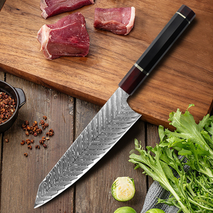 มีดเชฟมืออาชีพแบบยึดกับที่เชฟแบบมีลวดลายของดามัสกัส - Product Image 6