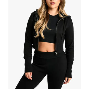 2025 Offre Spéciale personnalisé femmes survêtement tenue décontracté recadrée fermeture éclair ensembles de survêtement au prix de gros fabriqué par Dikson Sports - Product Image 4