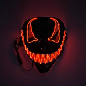 Masque de <span class=keywords><strong>Venom</strong></span> d'Halloween en plastique avec lumière LED rechargeable et fil EL pour costume de mascarade, cosplay et fête - Product Image 6