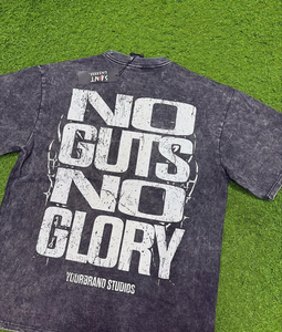 Camiseta de algodón lavada con ácido Retro Vintage para hombre, camiseta Unisex de manga corta estilo Hip Hop de algodón 100% de alta calidad - Product Image 4