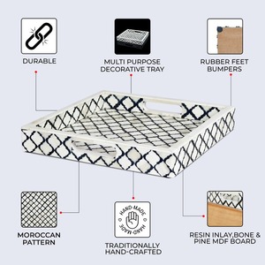 Bandeja Decorativa con Incrustaciones de Hueso de Diseño Personalizado para Interiores de Lujo - Product Image 4