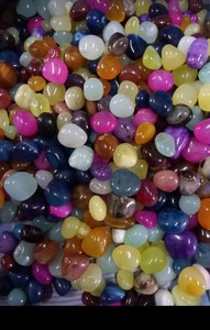 Adoquines y guijarros de ónix natural de calidad superior Piedras mezcladas teñidas de aplicación al aire libre pulidas de alto brillo - Product Image 4