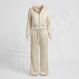 Luxury Best Quality <b>Women</b> 100% Polyester Drawstring Hooded Printed Tracksuit Reflective Windproof <b>Nylon</b> Sports Set Customized - Product Image 1