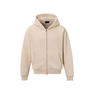 Sweat à capuche unisexe de haute qualité 100% coton biologique polaire Hiver Épaules tombantes Coupe ample Classique Streetwear Pull avec poche - Product Image 5