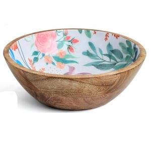 Tazones para Servir el Desayuno, Tazón para Servir Sopa para Catering y Restaurantes, Diseño Moderno, Acabado Esmaltado Impreso, Tazón de Madera para Frutas - Product Image 2