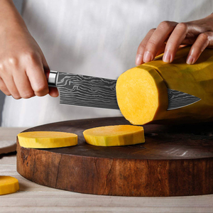 Vente en gros de commandes en gros personnalisées Service OEM ODM Couteau de chef en acier inoxydable à haute teneur en carbone avec manche en bois de Pakka rouge Utilisation en cuisine - Product Image 3