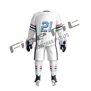 Kits de equipos OEM, uniformes de hockey sobre hielo de poliéster de secado rápido transpirables personalizados para impresión por sublimación masculina y femenina y conjunto completo - Product Image 5