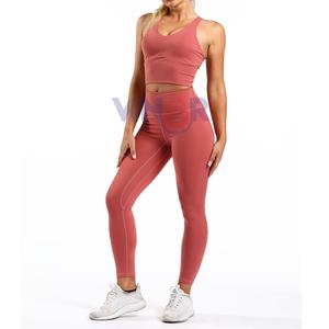 Conjunto de Yoga transpirable y ligero de alta calidad para mujer Conjuntos de Yoga de estilo único y altamente de moda para damas personalizados - Product Image 2