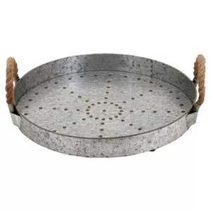 Bandeja galvanizada decorativa de mesa de diseño único bandeja galvanizada de alta calidad con asas para bandeja de Decoración de mesa de artículos de hotel - Product Image 5