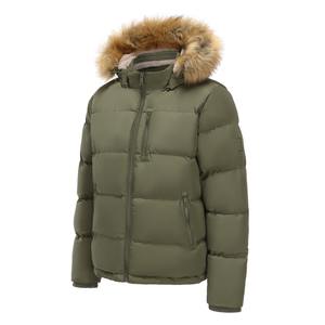 Veste matelassée en duvet de haute qualité avec logo personnalisé OEM, tendance masculine, capuche épaisse, veste bomber d'hiver personnalisée, veste matelassée brillante pour homme - Product Image 3
