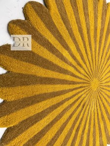 Ensemble de tapis en laine à double ombre moderne fait à la main, décor de sol élégant avec motif personnalisable, options de grande taille pour les chambres à coucher - Product Image 2