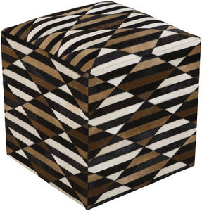 Tabouret en cuir de vachette en gros, confortable, fait à la main, produit de manière éthique, finition naturelle, meubles, exportation, approvisionnement en Inde pour le meilleur - Product Image 1