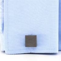 Gemelos personalizados en forma de cuadrado 3D, para hombre, regalo de negocios, amigo