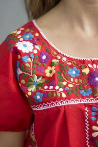 มินิเดรสปักลายโบฮีเมียนโบฮีเมียนสำหรับผู้หญิงเสื้อฮิปปี้ชายหาดเซ็กซี่แนวเอวธรรมชาติสีทึบยั่งยืนสำหรับทอ - Product Image 2