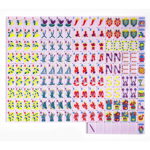 Logo impreso Lucite American Mah Jong Set Juego de viaje de una sola capa Juegos de Mahjong personalizados de acrílico de lujo - Product Image 5