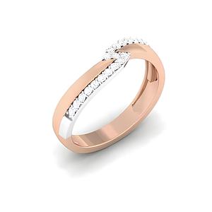 Bague en or massif 14K avec diamant naturel pour femme certifiée IGI H SI1 diamant rond bijoux d'usage quotidien - Product Image 1