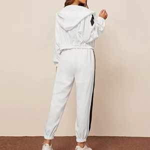 Chándal con capucha de algodón de alta calidad, ajuste Regular, manga larga, ropa informal para correr, cremallera completa y chándal transpirable - Product Image 2