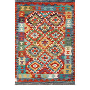 พรมกิลิมไมมาณา อัฟกานิสถาน ขนาด 145 x 103 ซม. ชุดพรมทอมือแบบดั้งเดิม - Product Image 1