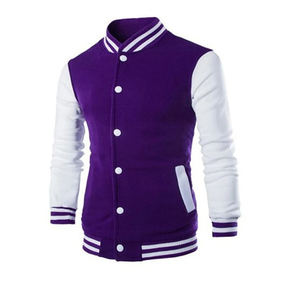 Veste universitaire homme sans col brodée sur mesure OEM, vente chaude, veste d'hiver épaisse réversible en polyester/coton personnalisée décontractée - Product Image 4
