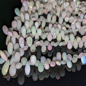 AAA+ White Ethiopian Natural Opal Brilliant Cut Faceted Bead High Quality <b>Fire</b> Opal Personalized Jewelry Loose Third Party - Product Image 1