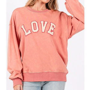 Haute qualité personnalisé graphique imprimé femmes régulier Fitness Zip coton tricoté sweat tissé doublé décontracté automne plaine avant - Product Image 5