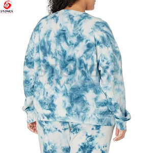 Sweat-shirt en molleton à manches longues teint par cravate pour femmes 60% coton, 40% polyester Sweatshirts personnalisés de meilleure qualité - Product Image 6