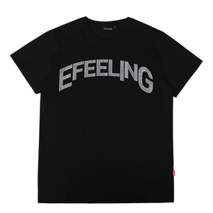 Y2k personalizado 160 Gsm camiseta Unisex para hombre Camiseta con diamantes de imitación hombres hombro caído camisetas peso pesado en blanco camiseta de gran tamaño - Product Image 1