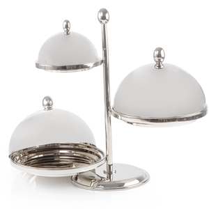 Plato de frutas Soporte para pasteles Bandejas para dulces para almacenamiento y soporte de exhibición Venta caliente Soporte de lujo de 3 niveles para decoración de bodas y hogares - Product Image 5
