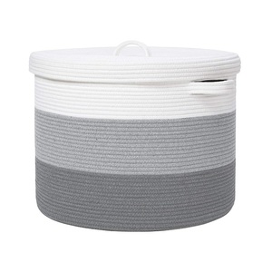 Cesta de almacenamiento de ropa de ratán con tapa Cesta de almacenamiento de yute de Calidad exclusiva para uso doméstico en hoteles y lavandería - Product Image 5