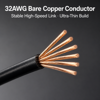 Kabel Ethernet XXD Cat6 Ultra Tipis 32AWG Tembaga Murni Kecepatan Tinggi 1000Mbps Kabel Patch Jaringan LAN Ramping Bersertifikasi CE Grosir