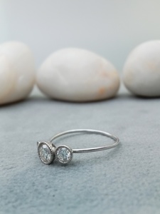 Anillo de Compromiso y Aniversario de Boda de Lujo para Mujer, Oro 10K/18K, Diamantes Naturales VVS, Estilo Hip Hop, Clásico y Moderno - Product Image 4