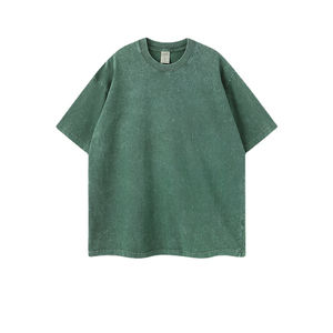 เสื้อยืดผ้าลดกรดไซส์ใหญ่พิเศษของผู้ชายเสื้อยืดผ้าฝ้าย100% ทรงหลวมคอกลมทรงหลวมสำหรับใส่กลางแจ้งในฤดูร้อน - Product Image 1