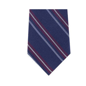 Cravatta Classica da Uomo Tommy Hilfiger in Lana Rossa con Motivo a Righe Testurizzate, Taglia Regolare, Design Casual Floreale Jacquard a Pois, Confezionata - Product Image 3