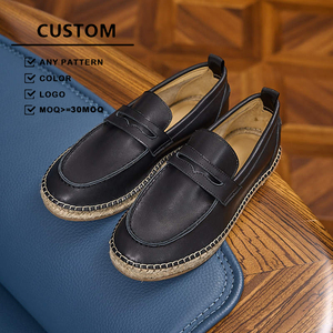 Summer <strong>Refreshing</strong> Men Loafer <strong>Shoes</strong> Genuine Leather slip on Flats Male Fashion Italy Style Black Casual - Product Image 1