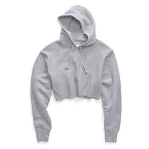 เสื้อครอปมีฮู้ดสำหรับผู้หญิงสำหรับฤดูหนาวพร้อมงานปัก 3 มิติ ผ้าสัมผัสนุ่มน้ำหนักเบาเพื่อการไหลเวียนของอากาศสูงสุดและความสบายในชีวิตประจำวัน - Product Image 4