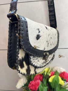Elegante bolso de cuero de vaca Vintage, bandolera de piel oculta de pelo Real, bolso de hombro multiusos para mujer, superventas - Product Image 2