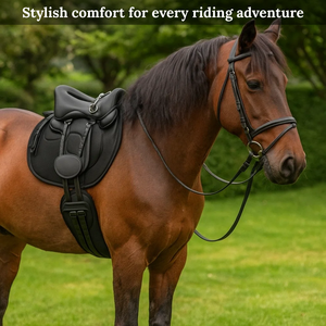 Silla de Montar Sintética de Resistencia para Caballo de Alta Calidad en Color Negro y Material de Primera Calidad - Product Image 2