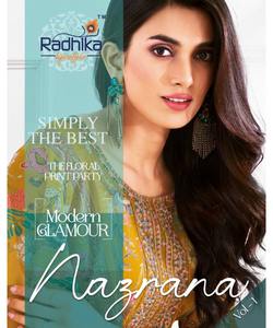 Hermoso SalwarKameez paquistaní en diseño estampado de algodón blanco con traje de tenedor largo Maxi - Product Image 6