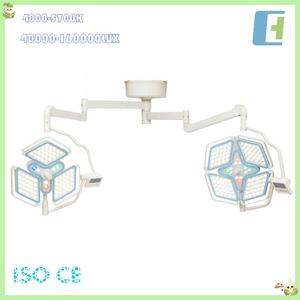 Lámpara Quirúrgica LED Profesional de Doble Cabezal sin Sombra, Tipo Pétalo, Eléctrica, 160000 Lux, Temperatura de Color Ajustable, Alto CRI 96, para Operaciones - Product Image 1