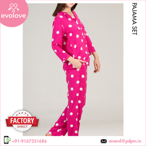 Qualité inégalée la plus vendue largement utilisée ensemble de pyjama robe de nuit pour femmes en rayonne lavée bio - Product Image 4