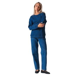 เสื้อสเวตเชิ้ตผ้าฝ้ายฟลีซผู้หญิงคลาสสิกแขนยาวคอกลมลำลองสำหรับความสบายในชีวิตประจำวัน ใส่ในฤดูหนาว และสไตล์ทันสมัย - Product Image 3