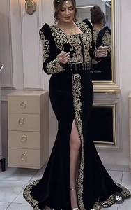 NUEVO BORDADO CON Cuentas, Perlas, Piedra Diseño elegante decorativo de chaqueta y falda con cinturón en tela de terciopelo Vestido de mujer = 2025 - Product Image 2